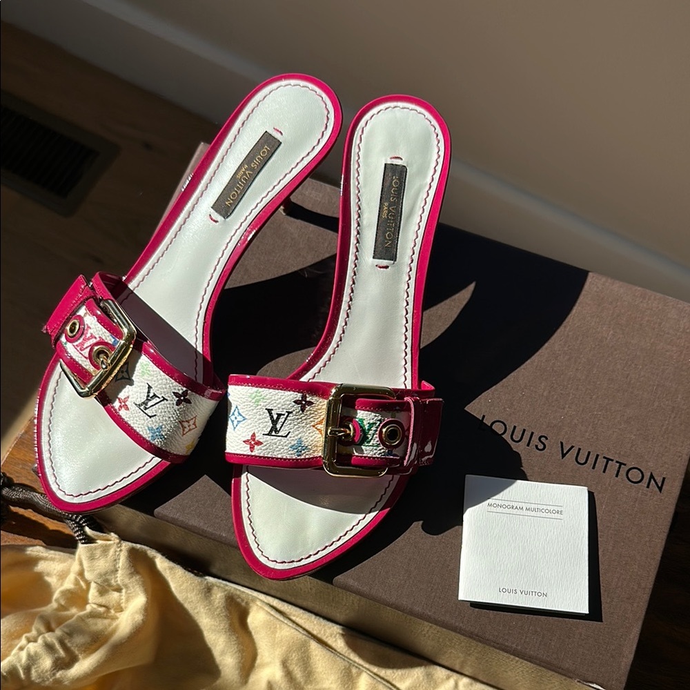 Louis Vuitton Women's Fuchsia Monogram Multicolore Sandals
